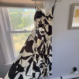 Elegant Black and White Women's Dress